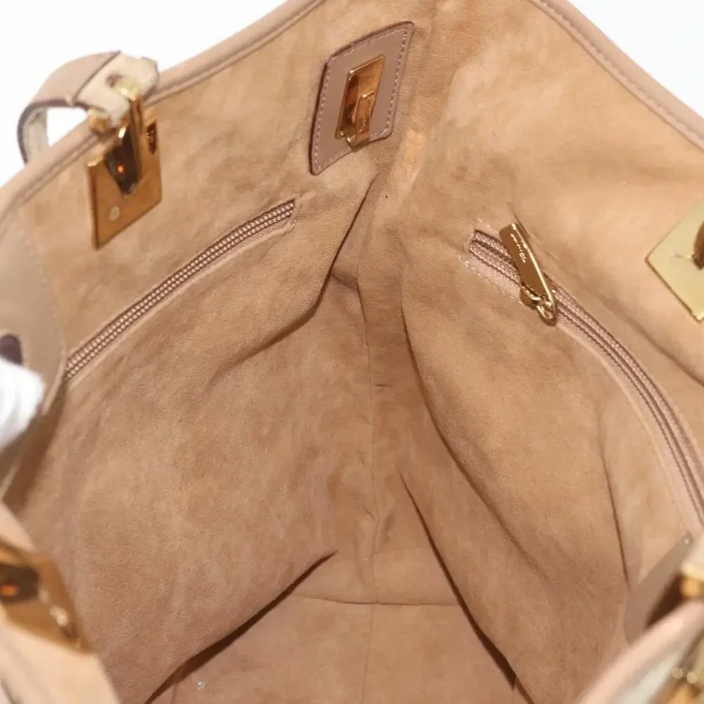 Salvatore Ferragamo Nylon Tote Bag Beige